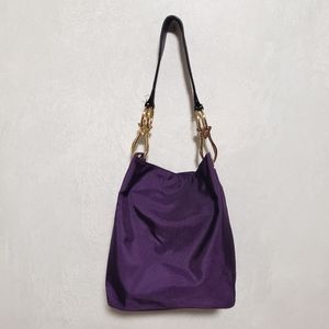 Jpk Paris 75 Purple Nylon Tote Shoulder Hobo Bucket Bag